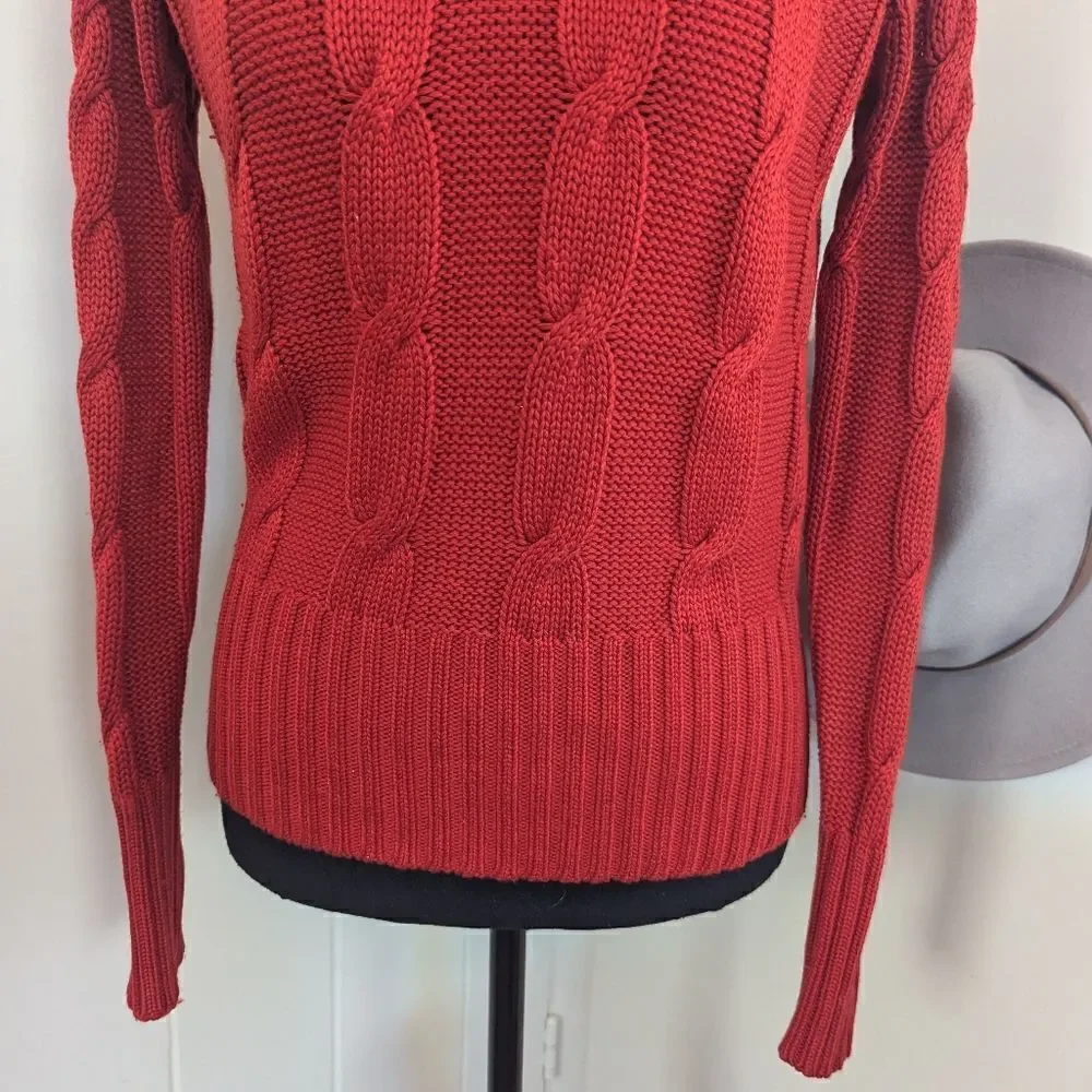 Saks 5th Avenue Silk Cashmere Cable Knit Hoodie Quiet Luxury S Preppy Nautical